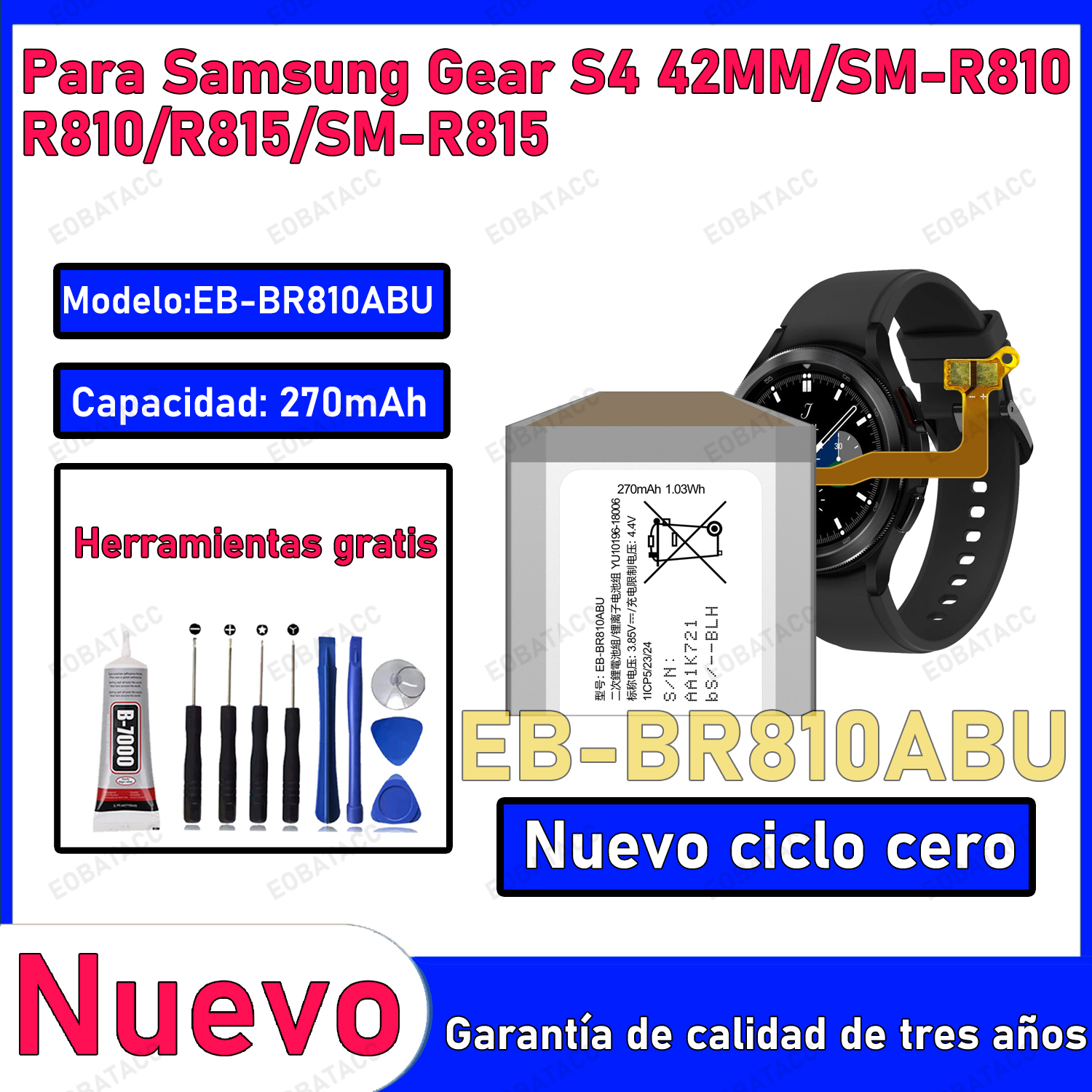 Watch R815 - 100% New Zero Cycle EB-BR810ABU Battery