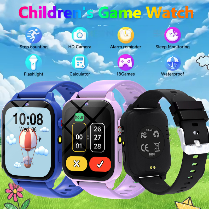 Smartwatch Watches Gift For Boys - Kids Game Smart Watch Flashlight Waterproof