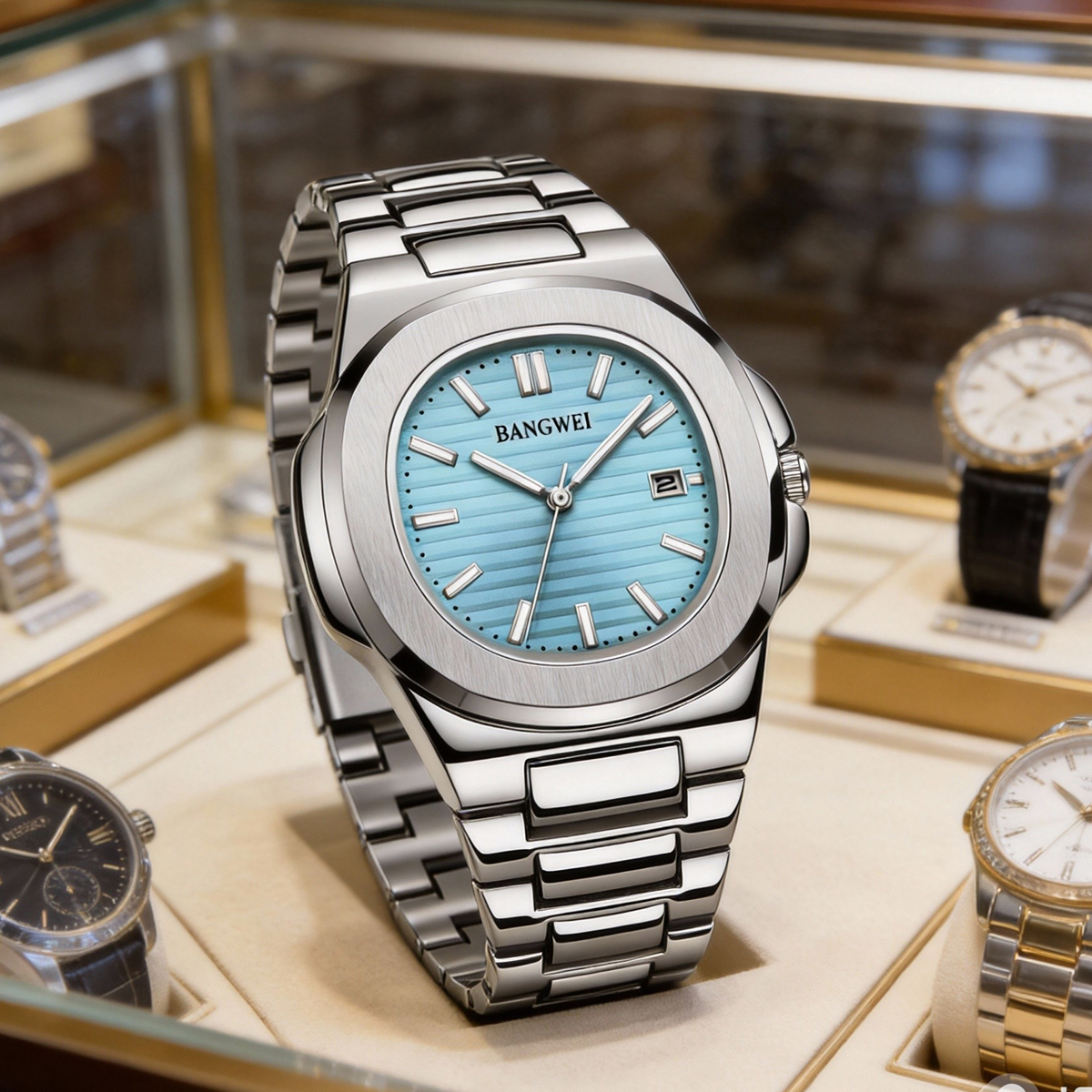 Smartwatch Digital Watches For Men - BANGWEI Luxury Men Quartz Watches 30M