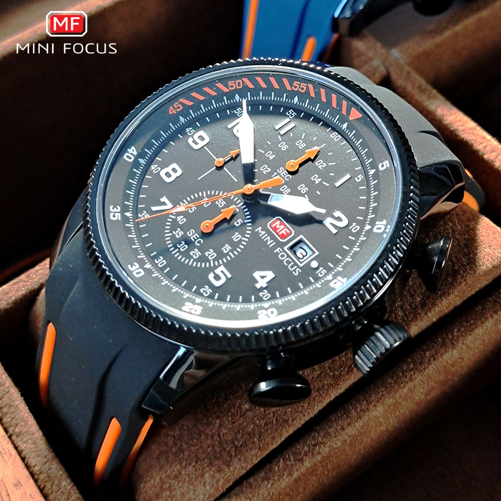 Silicone Sport Band - MINI FOCUS Sport Quartz Watch for