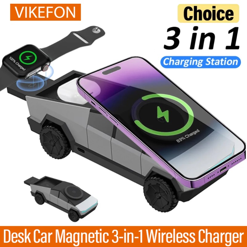 Watch S - VIKEFON Desk Car Magnetic 3-in-1 Wireless