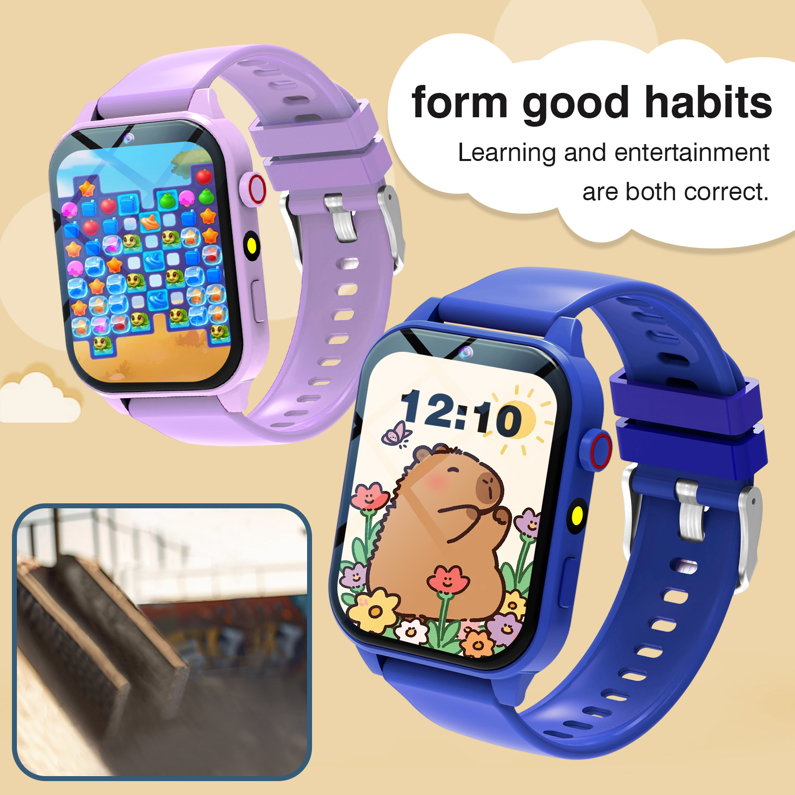 Smartwatch Watches Gift For Boys - Kids′s Smart Watch 18 Games Camera