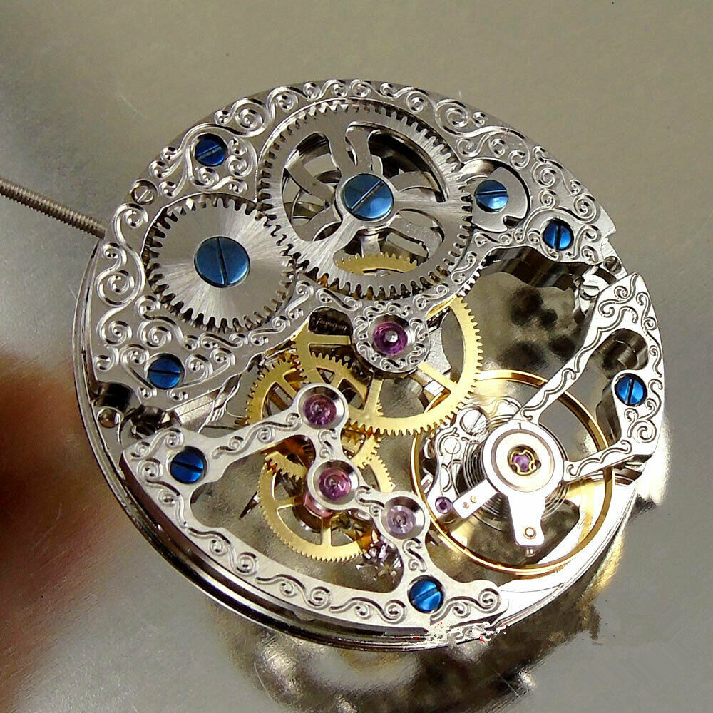 Skeleton Mechanical Watch - 36.6mm/1.44inch ETA 6498 Hand Winding Mechanical