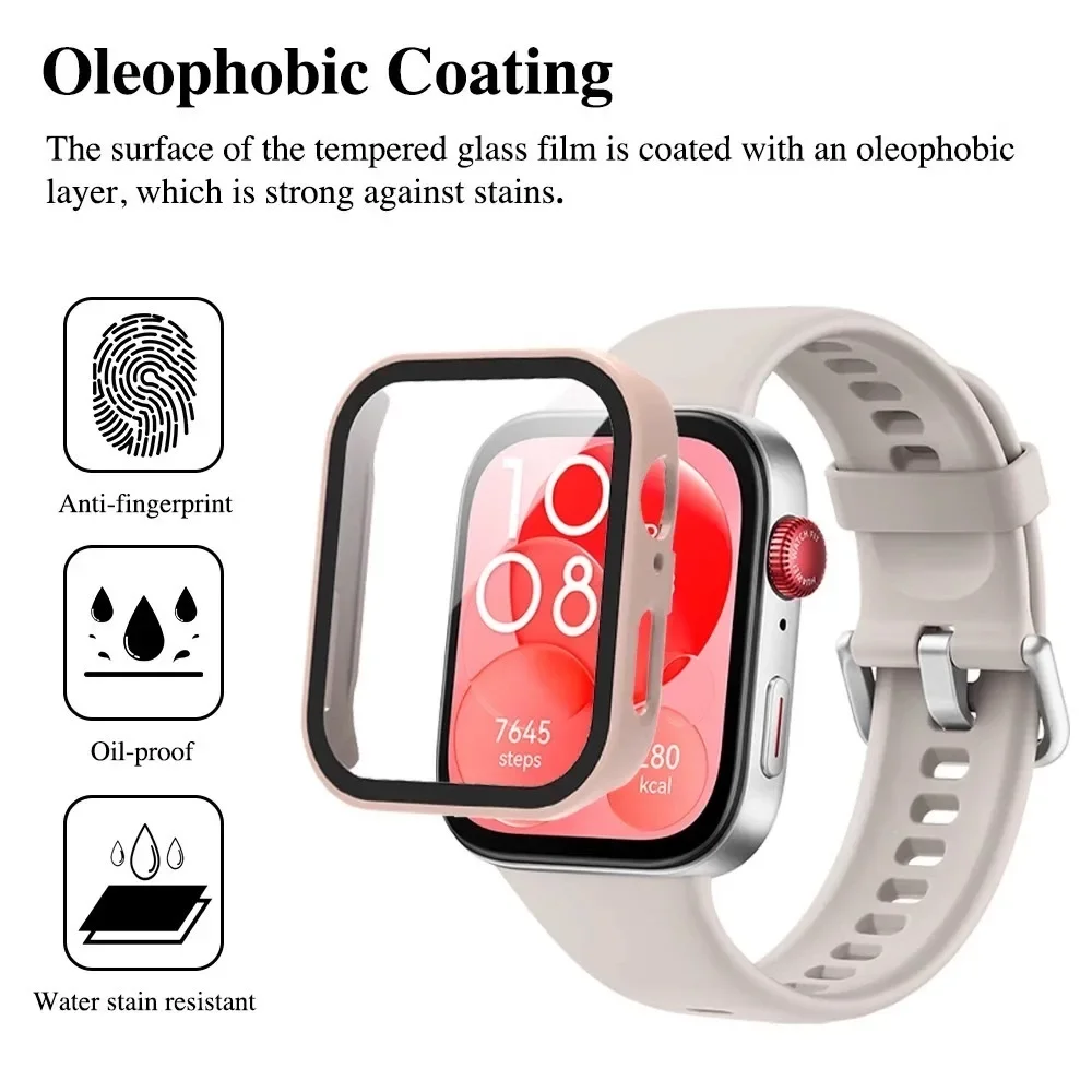 Smartwatch Watch Huawei - PC Case+Tempered Glass For Huawei Watch