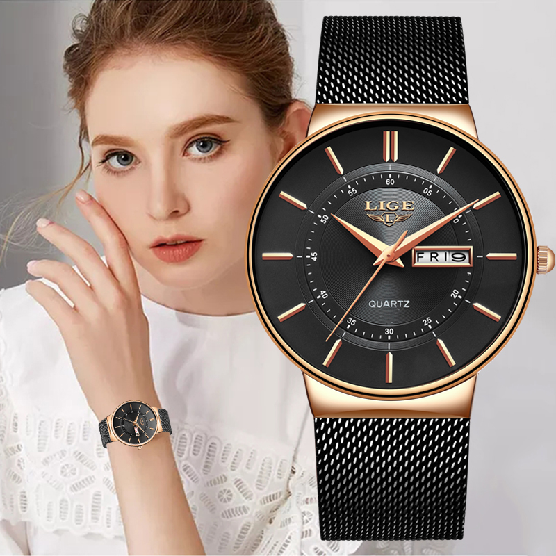 Ladies Fashion Watch - LIGE Women Watches Luxury Brand Ultra-thin