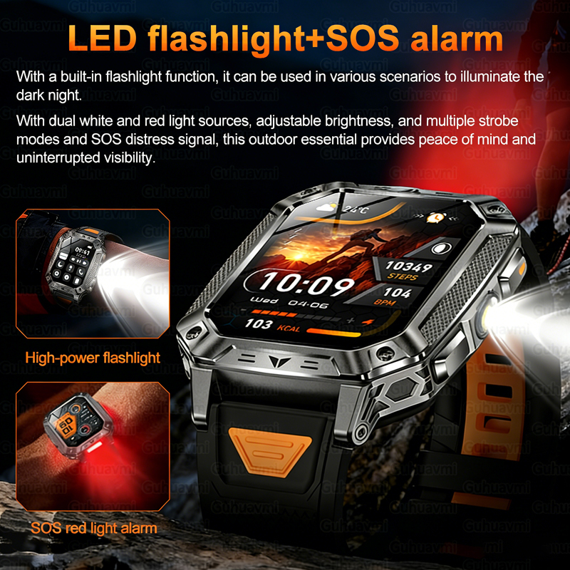 New 1500mAh Military Outdoor S - Smartwatch Military Watches For Men 리뷰 및 가격