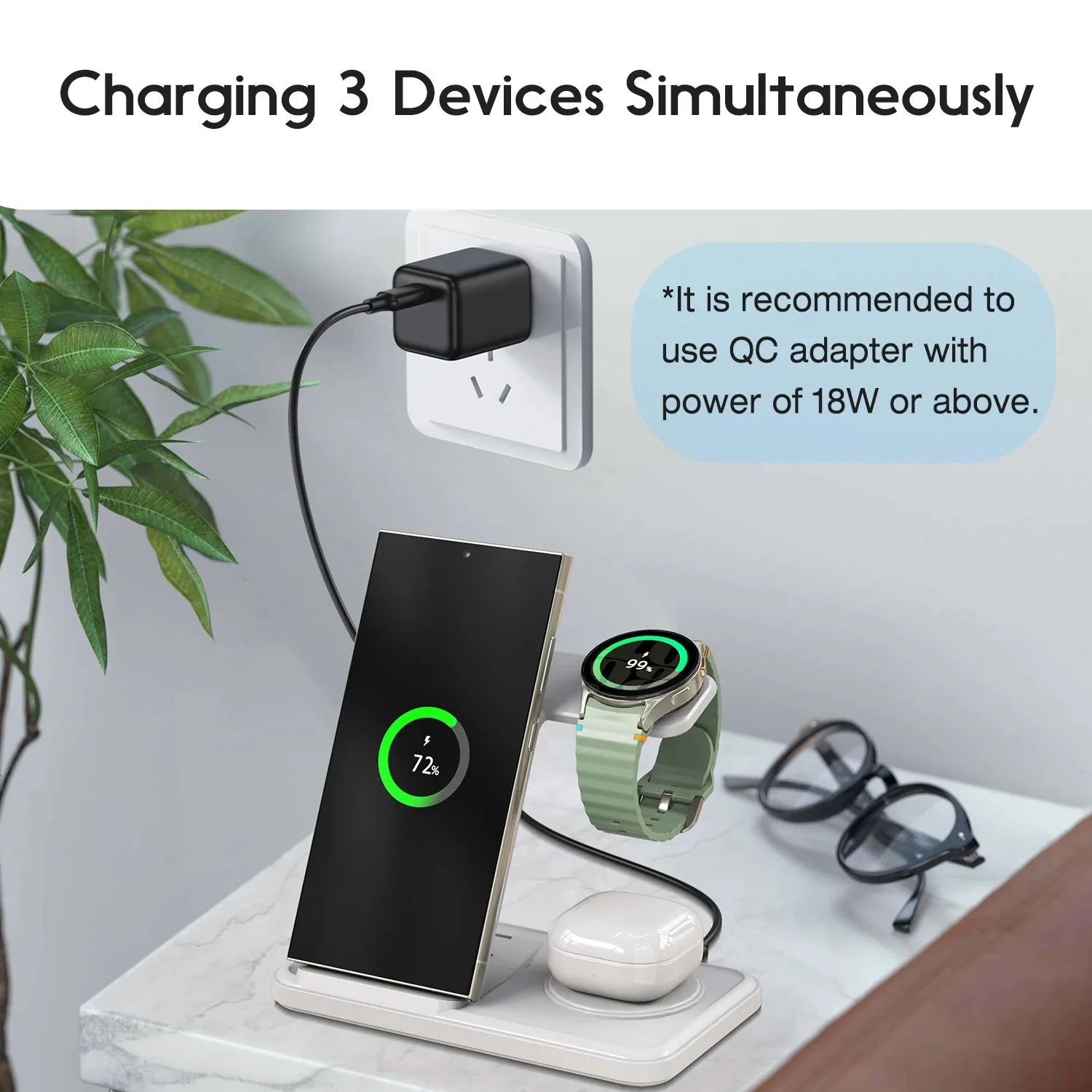 Desktop 3-in-1 Wireless Charge - Smartwatch Apple Watch 리뷰 및 가격