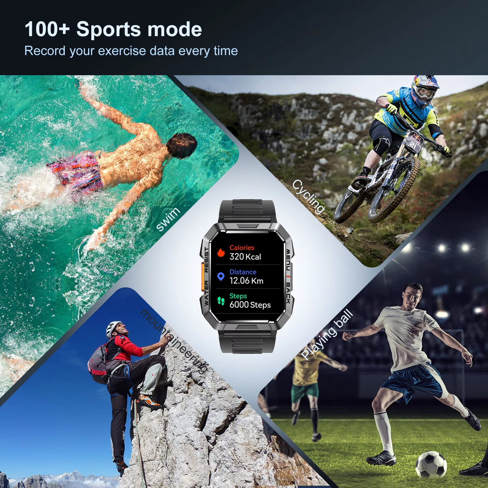 Blackview W60 Waterproof Smart - Smartwatch Square Watches For Men 리뷰 및 가격