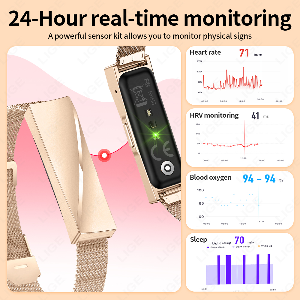 LIGE Call Reminder Smart Brace - Couple Watches Smartwatch 리뷰 및 가격