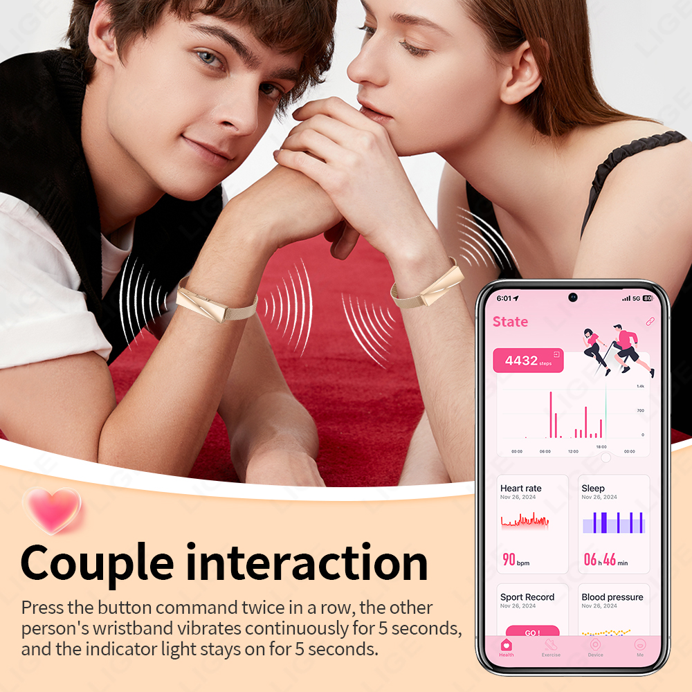 LIGE Call Reminder Smart Brace - Couple Watches Smartwatch 리뷰 및 가격
