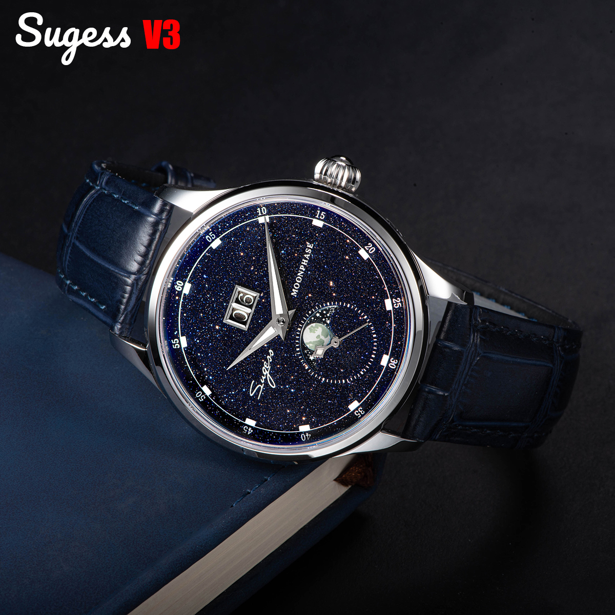 Sugess Moonphase Watch of Men  - Tide Watch Surf 리뷰 및 가격