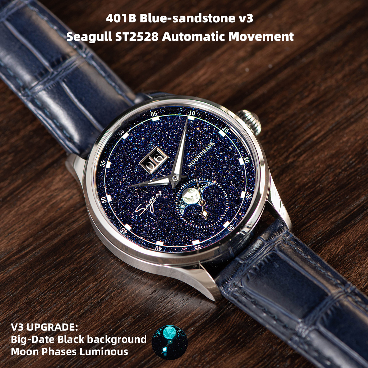 Sugess Moonphase Watch of Men  - Tide Watch Surf 리뷰 및 가격