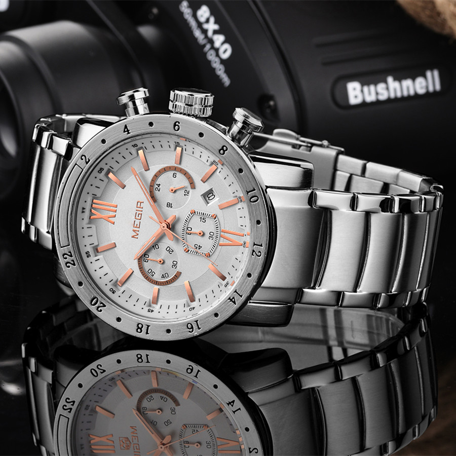 MEGIR Stainless Steel Casual W - Smartwatch Digital Watches For Men 리뷰 및 가격