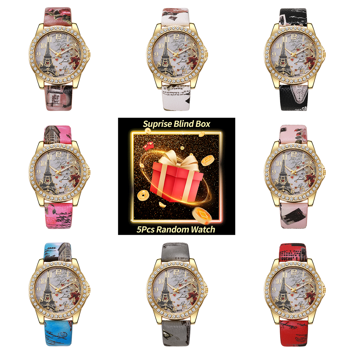 5PCS Surprise Mystery Box-Fash - Ladies Fashion Watch 리뷰 및 가격