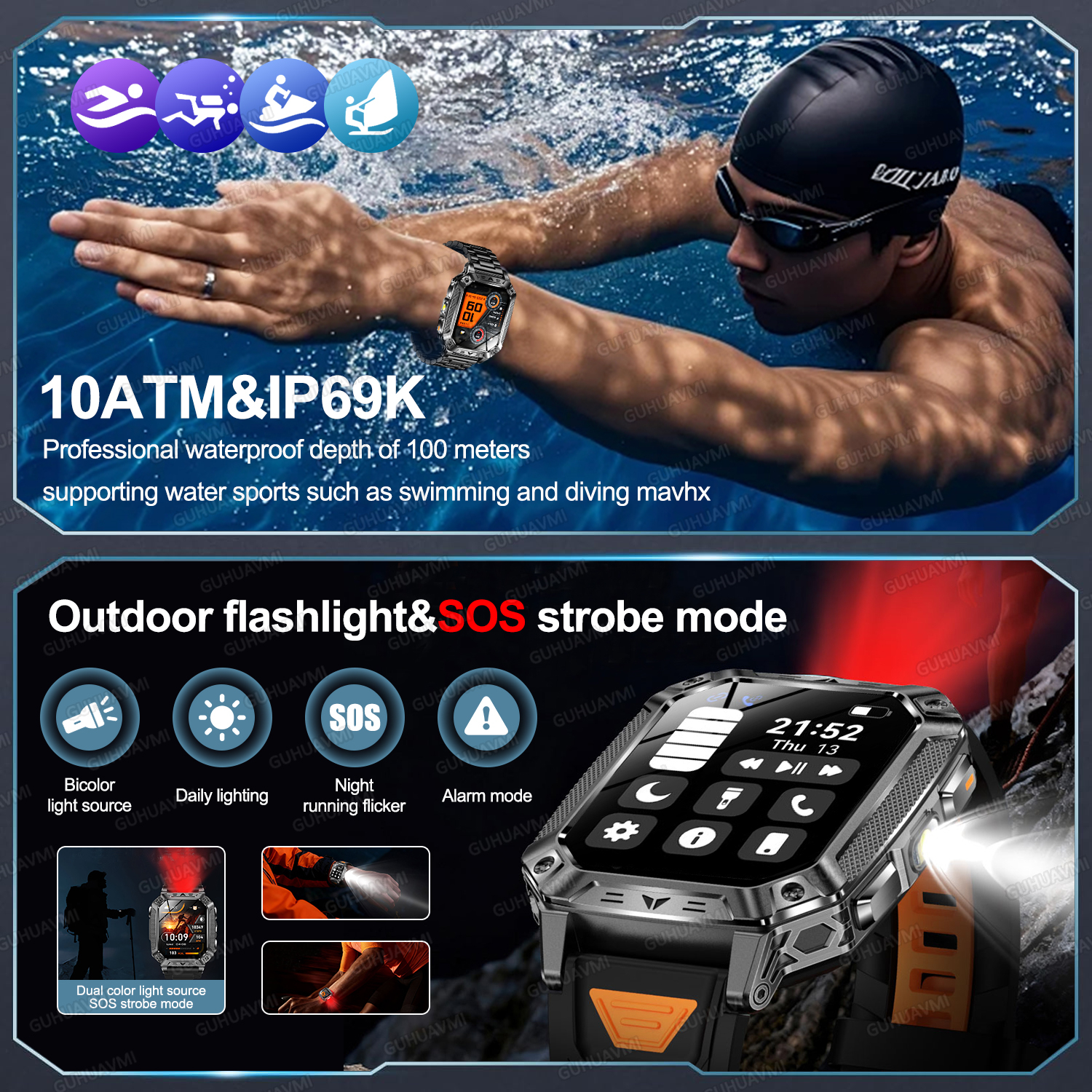 2026 Military 1400mAh Battery  - Smartwatch Military Watches For Men 리뷰 및 가격