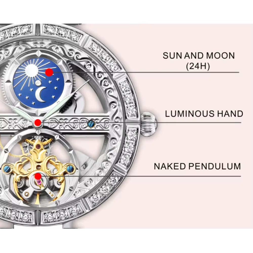 Luxury Women's Waterproof Skel - Skeleton Mechanical Watch 리뷰 및 가격