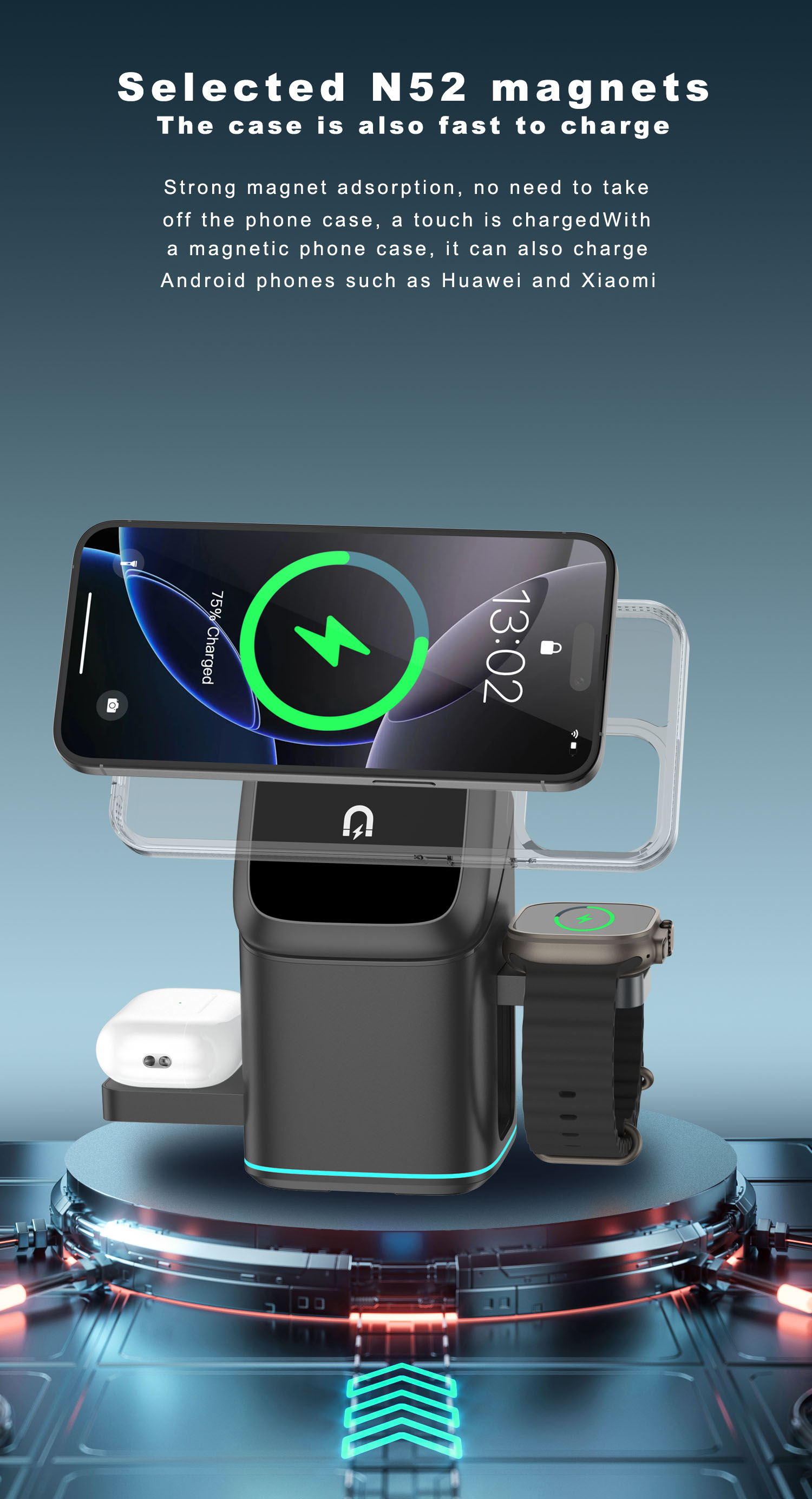3 in 1 Magnetic Wireless Charg - Iwatch Smartwatch 리뷰 및 가격