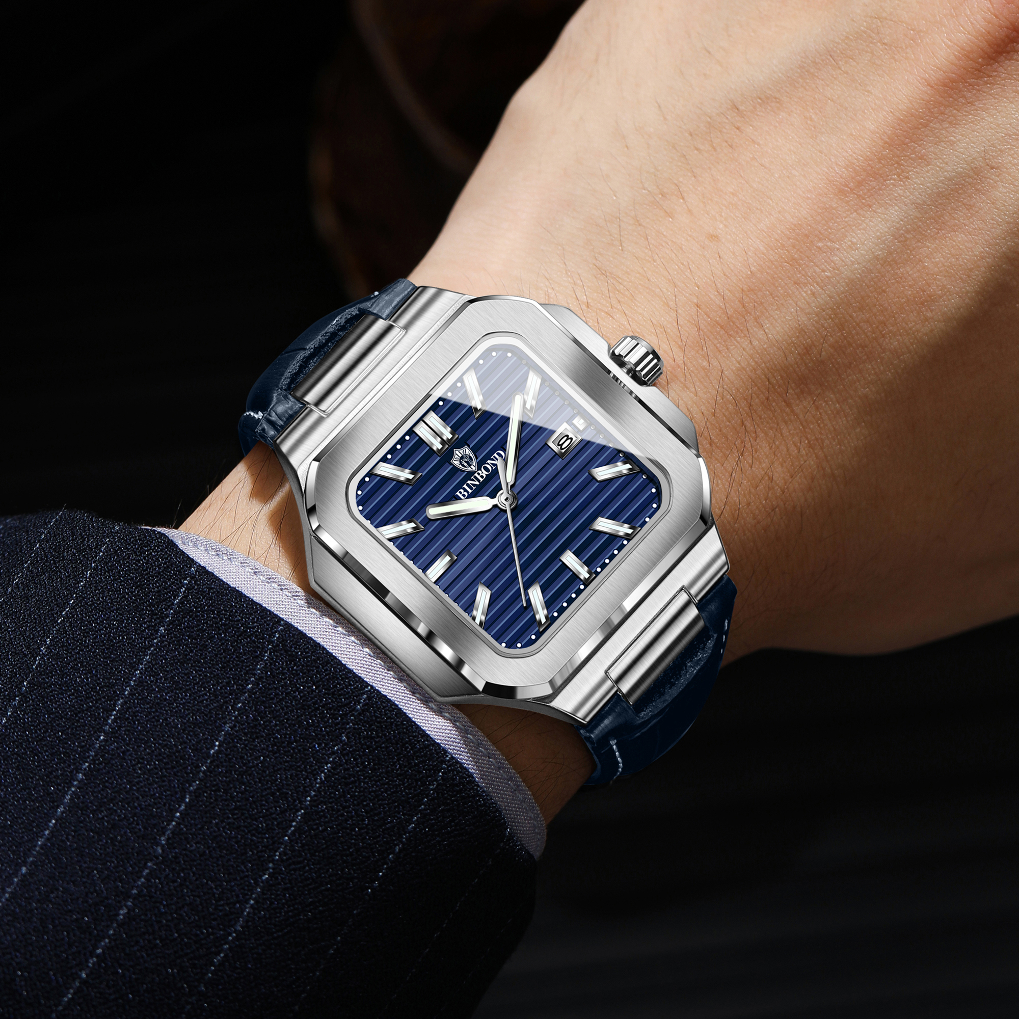 BINBOND  square quartz wristwa - Smartwatch Square Watches For Men 리뷰 및 가격