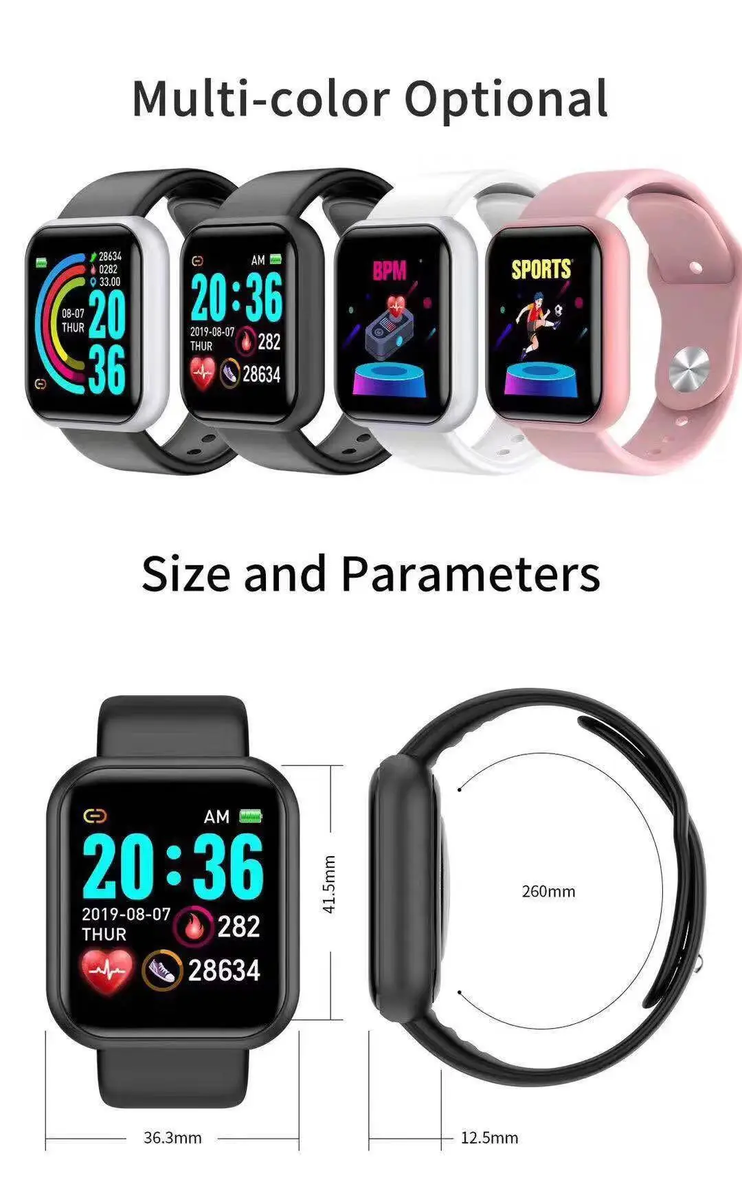 D20 Pro Smart Watch Men Y68 Sm - Smartwatch Digital Watches For Men 리뷰 및 가격