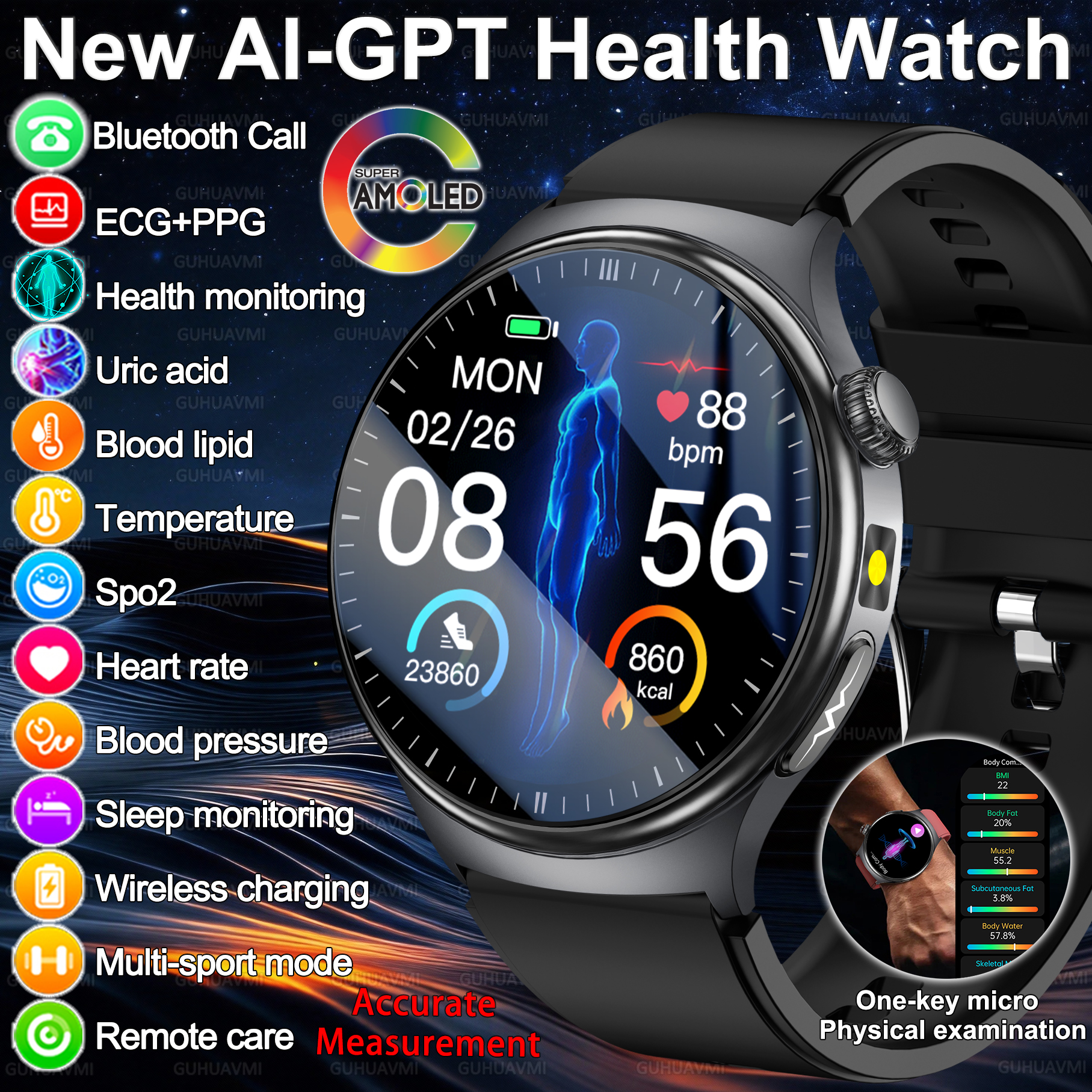 2026 New Accurate Diagnosis Sm - Smartwatch Square Watches For Men 리뷰 및 가격