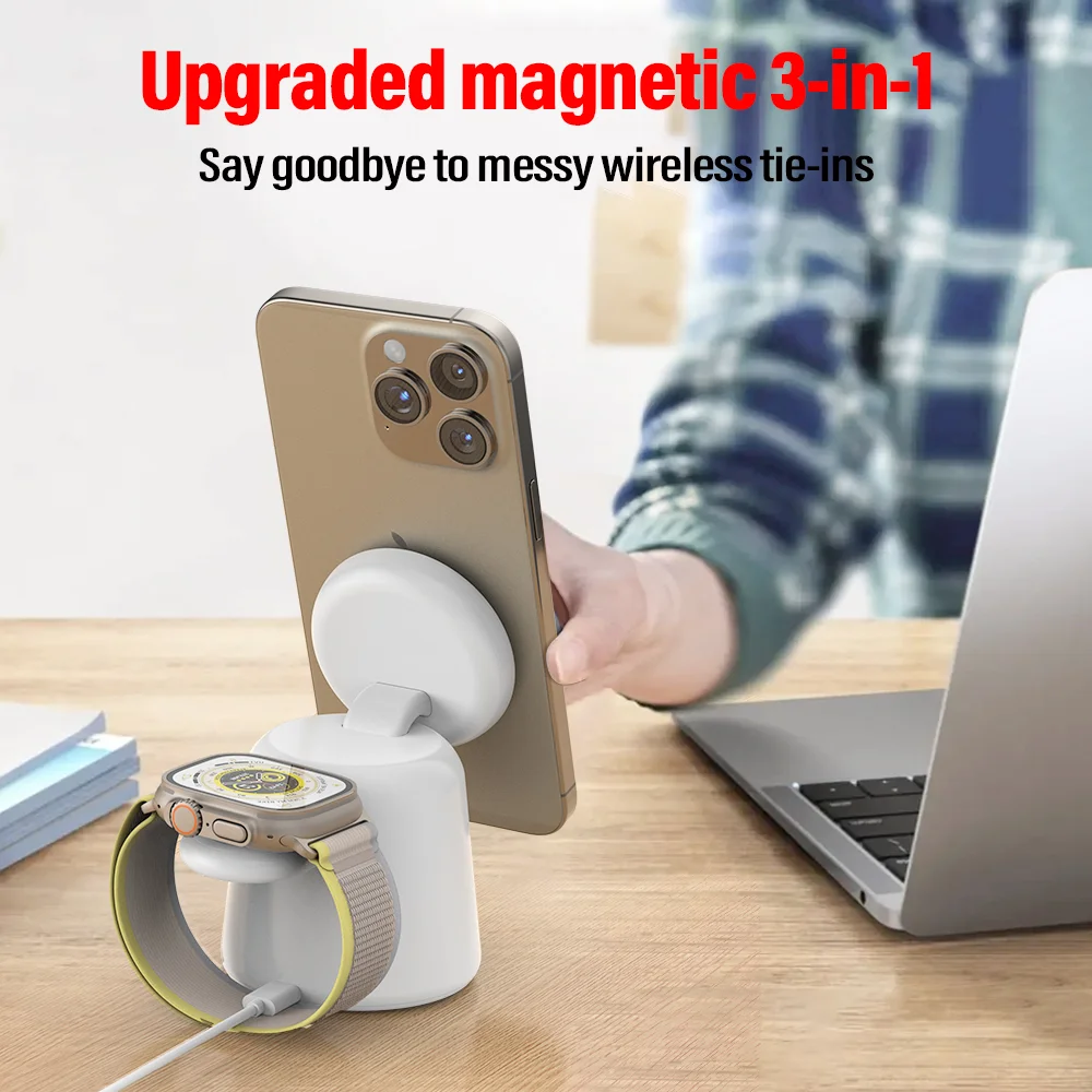 3 in 1 Magnetic Wireless Charg - Iwatch Smartwatch 리뷰 및 가격