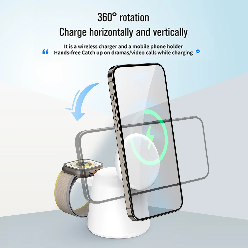 3 in 1 Magnetic Wireless Charg - Iwatch Smartwatch 리뷰 및 가격