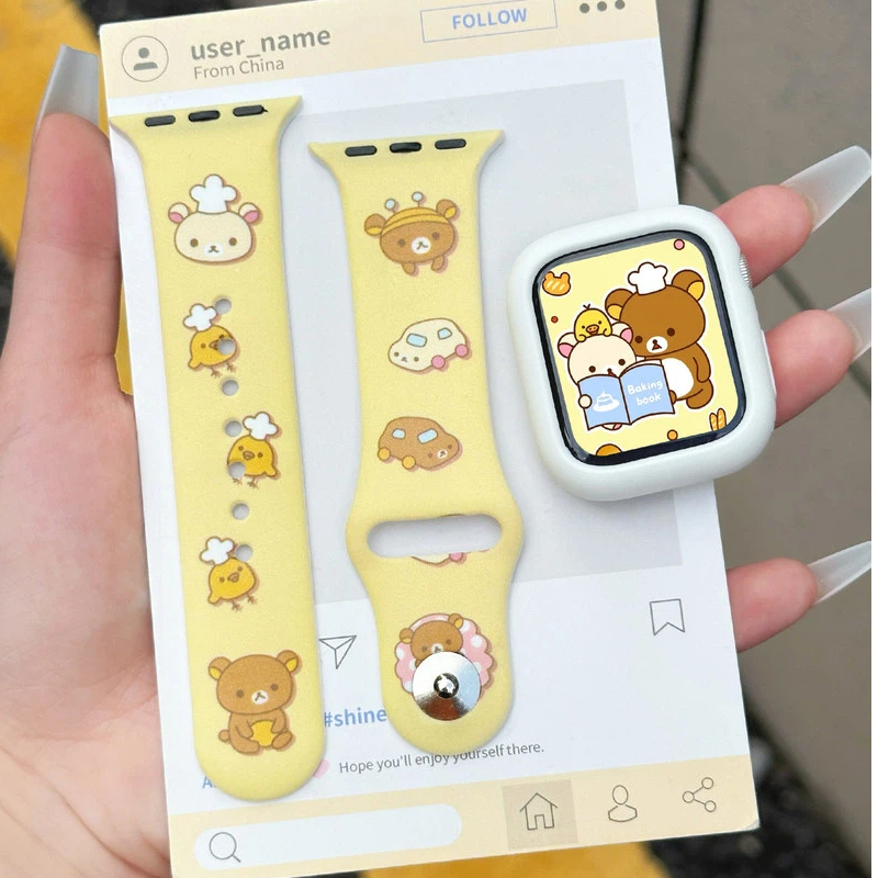 Cute Rilakkuma Print Silicone  - Silicone Sport Band 리뷰 및 가격