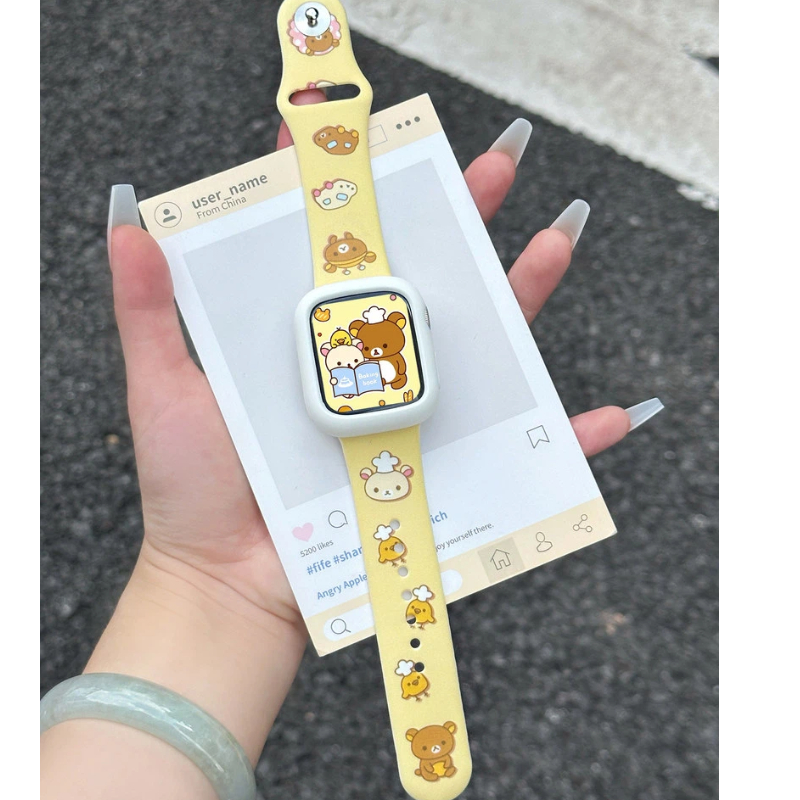 Cute Rilakkuma Print Silicone  - Silicone Sport Band 리뷰 및 가격