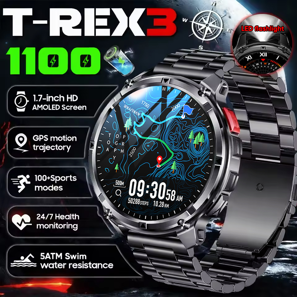 2026 New T-Rex3 Ultra 1100mAh  - Smartwatch Military Watches For Men 리뷰 및 가격