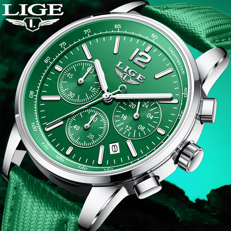 LIGE Casual Leather Watch For  - Smartwatch Military Watches For Men 리뷰 및 가격