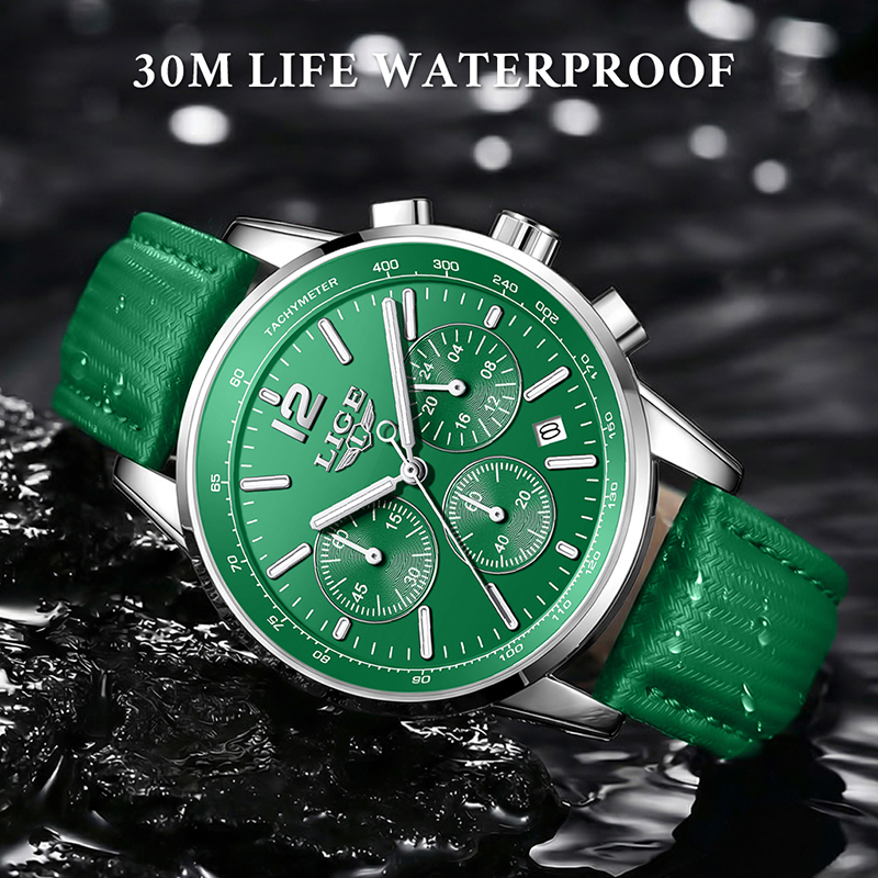 LIGE Casual Leather Watch For  - Smartwatch Military Watches For Men 리뷰 및 가격