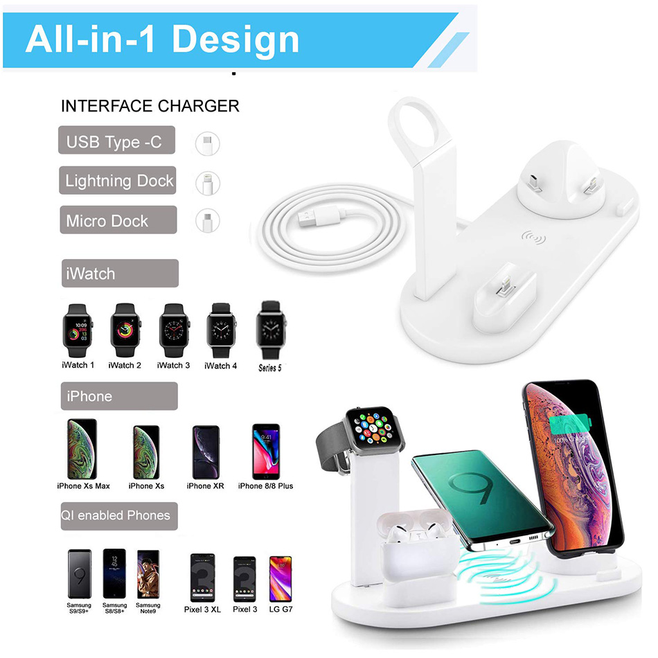 7 in 1 Wireless Charger Stand  - Iwatch Smartwatch 리뷰 및 가격