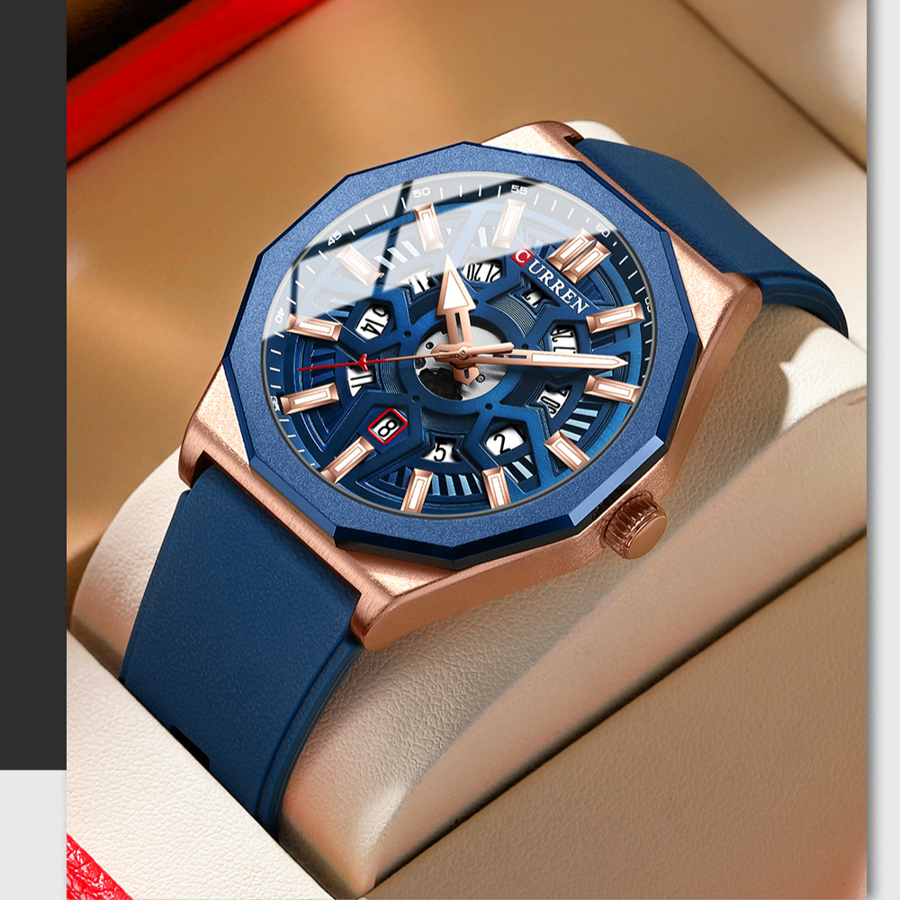 CURREN 8437 Unisex Minimalist  - Skeleton Mechanical Watch 리뷰 및 가격