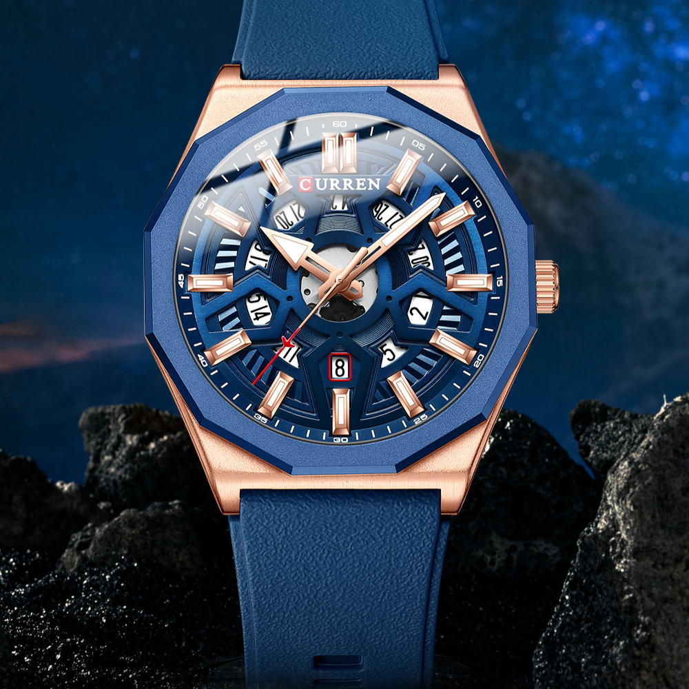 CURREN 8437 Unisex Minimalist  - Skeleton Mechanical Watch 리뷰 및 가격