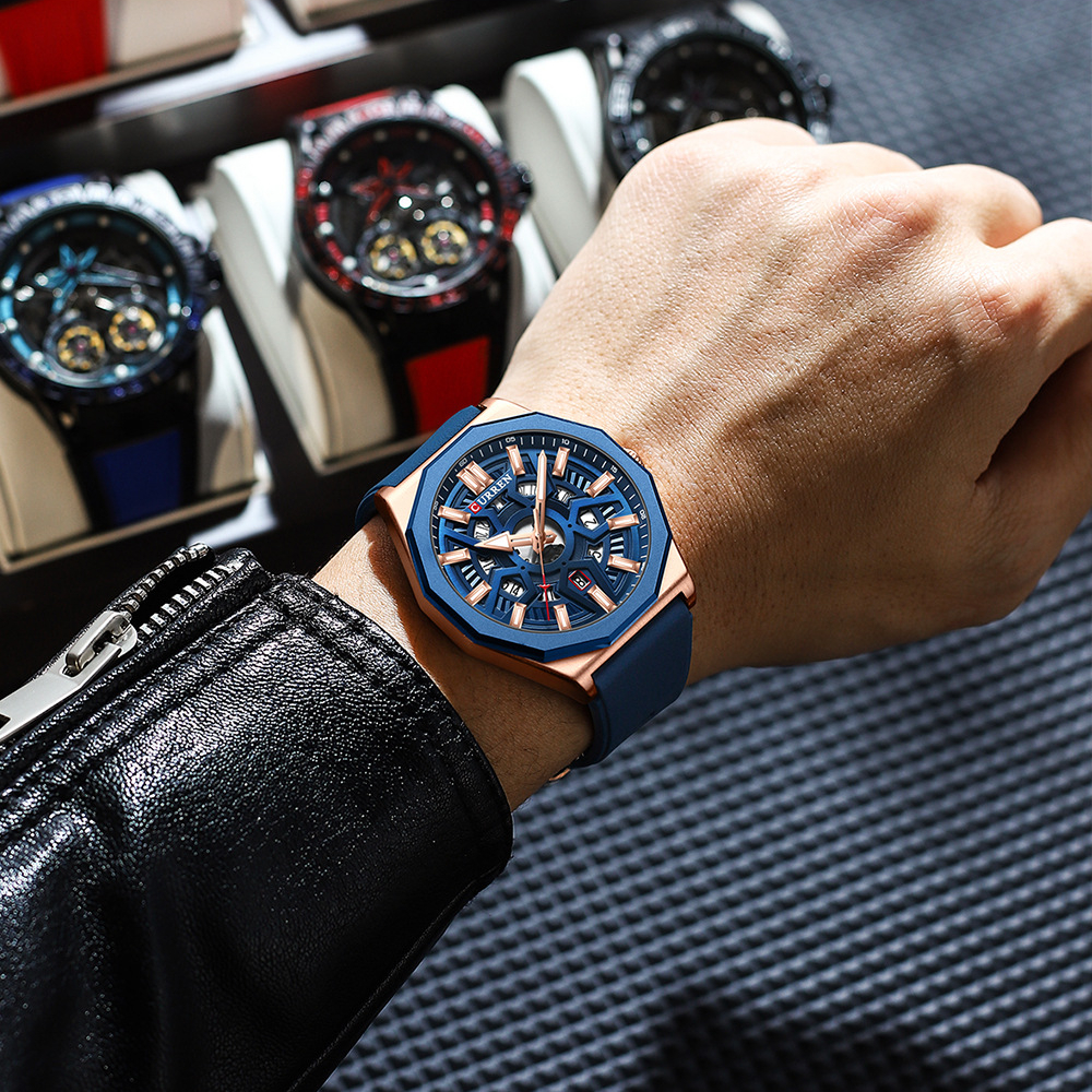 CURREN 8437 Unisex Minimalist  - Skeleton Mechanical Watch 리뷰 및 가격