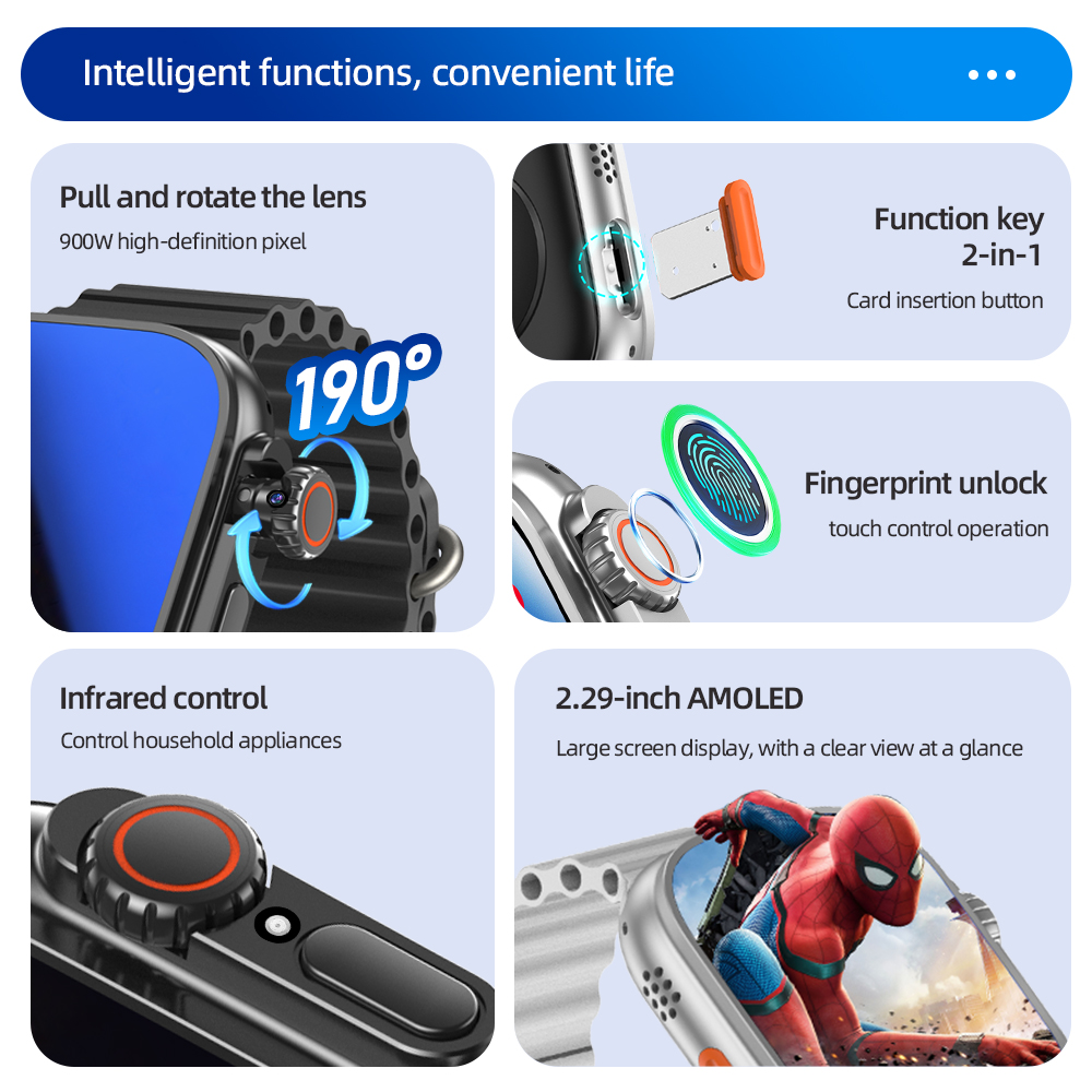 DW200 Smartwatch Men WIFI Touc - Smartwatch Square Watches For Men 리뷰 및 가격
