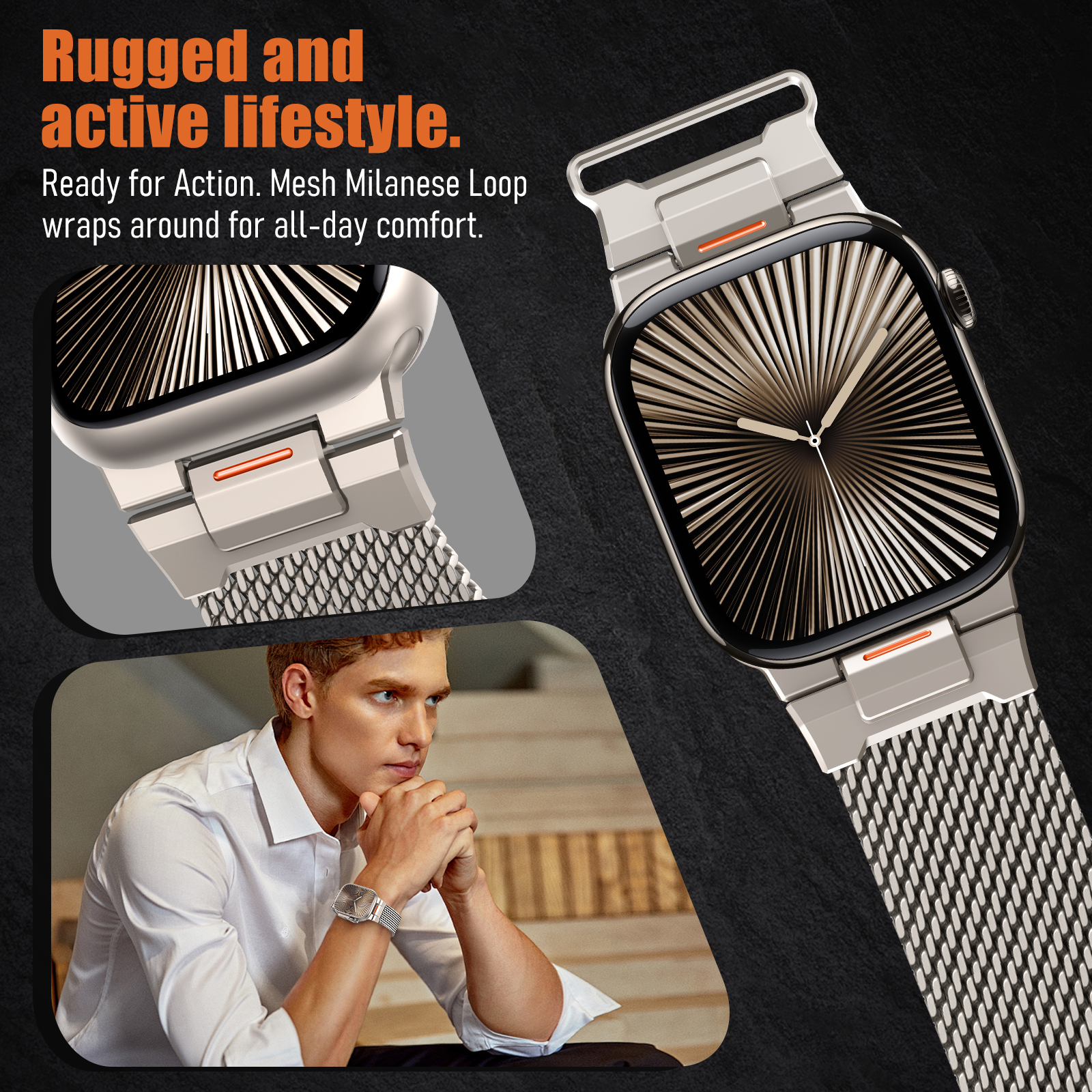 Exquisite Milanese Strap for A - Smartwatch Apple Watches For Men 리뷰 및 가격