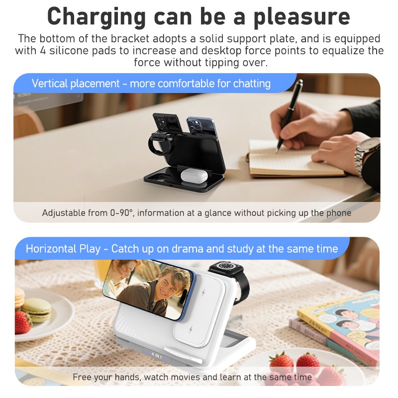 4 in 1 Dual Phone Wireless Cha - Smartwatch Apple Watch 리뷰 및 가격