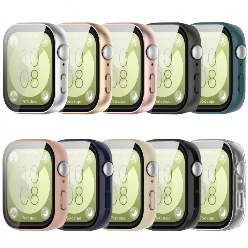 PC Case+Tempered Glass For Hua - Smartwatch Watch Huawei 리뷰 및 가격