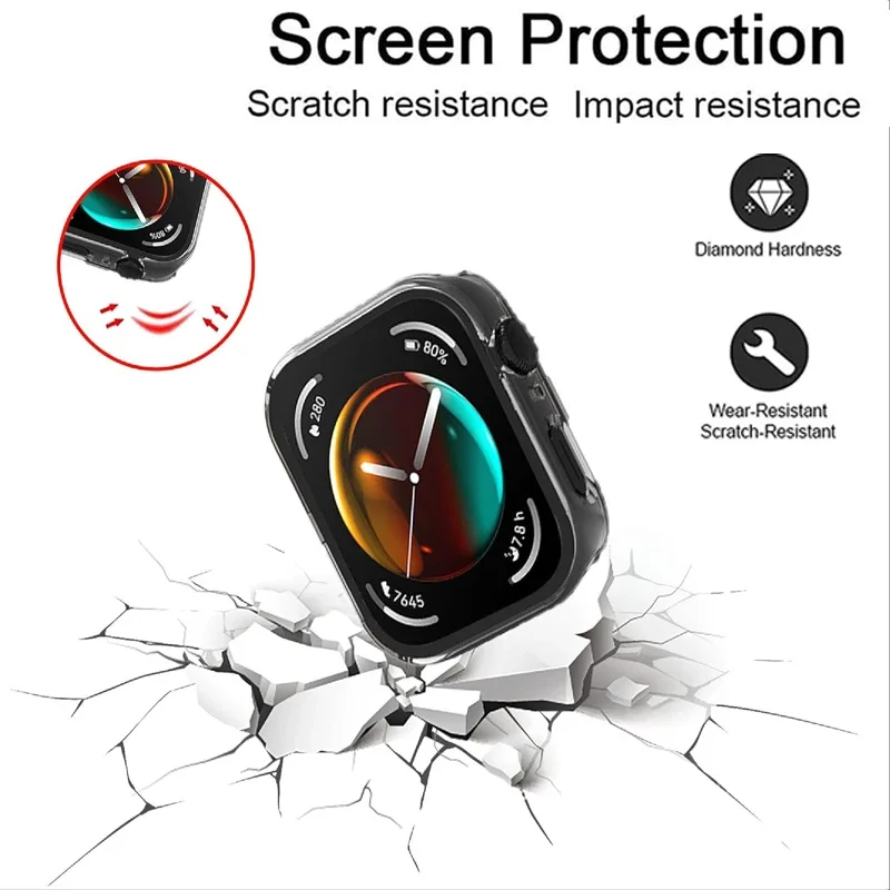 PC Case+Tempered Glass For Hua - Smartwatch Watch Huawei 리뷰 및 가격