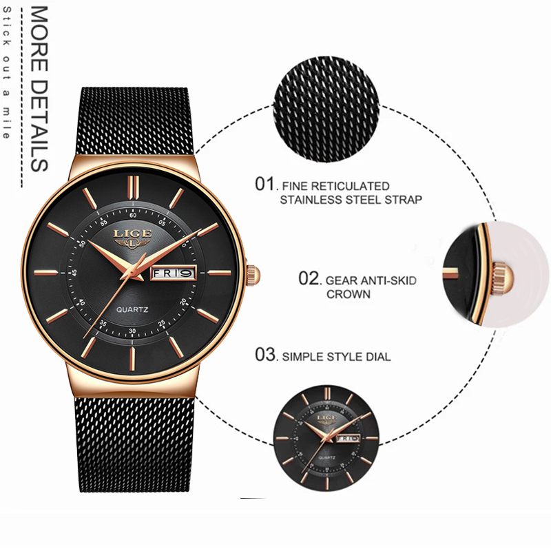 LIGE Women Watches Luxury Bran - Ladies Fashion Watch 리뷰 및 가격