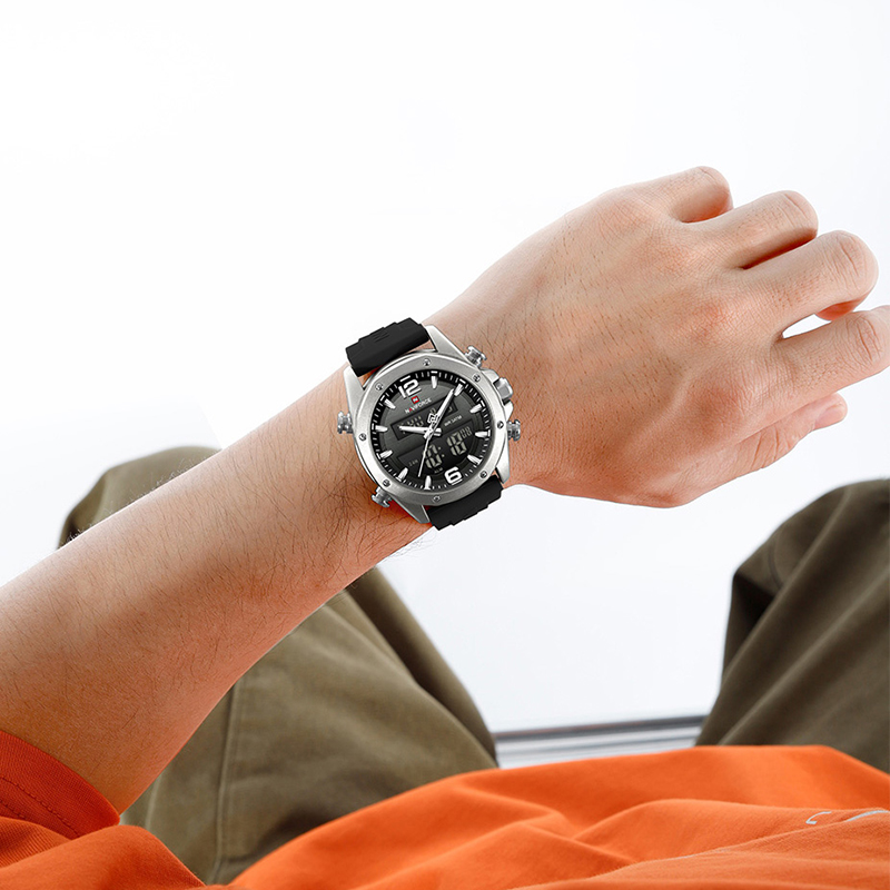 NAVIFORCE Men Quartz LCD Dual  - Tide Watch Surf 리뷰 및 가격