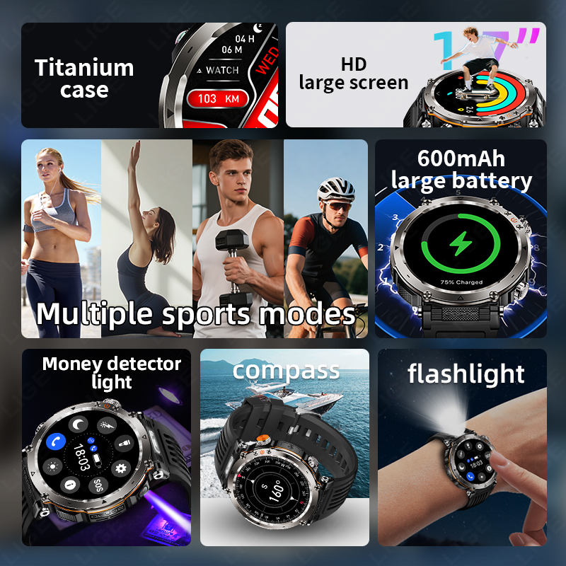 New Military Outdoor Smartwatc - Smartwatch Military Watches For Men 리뷰 및 가격
