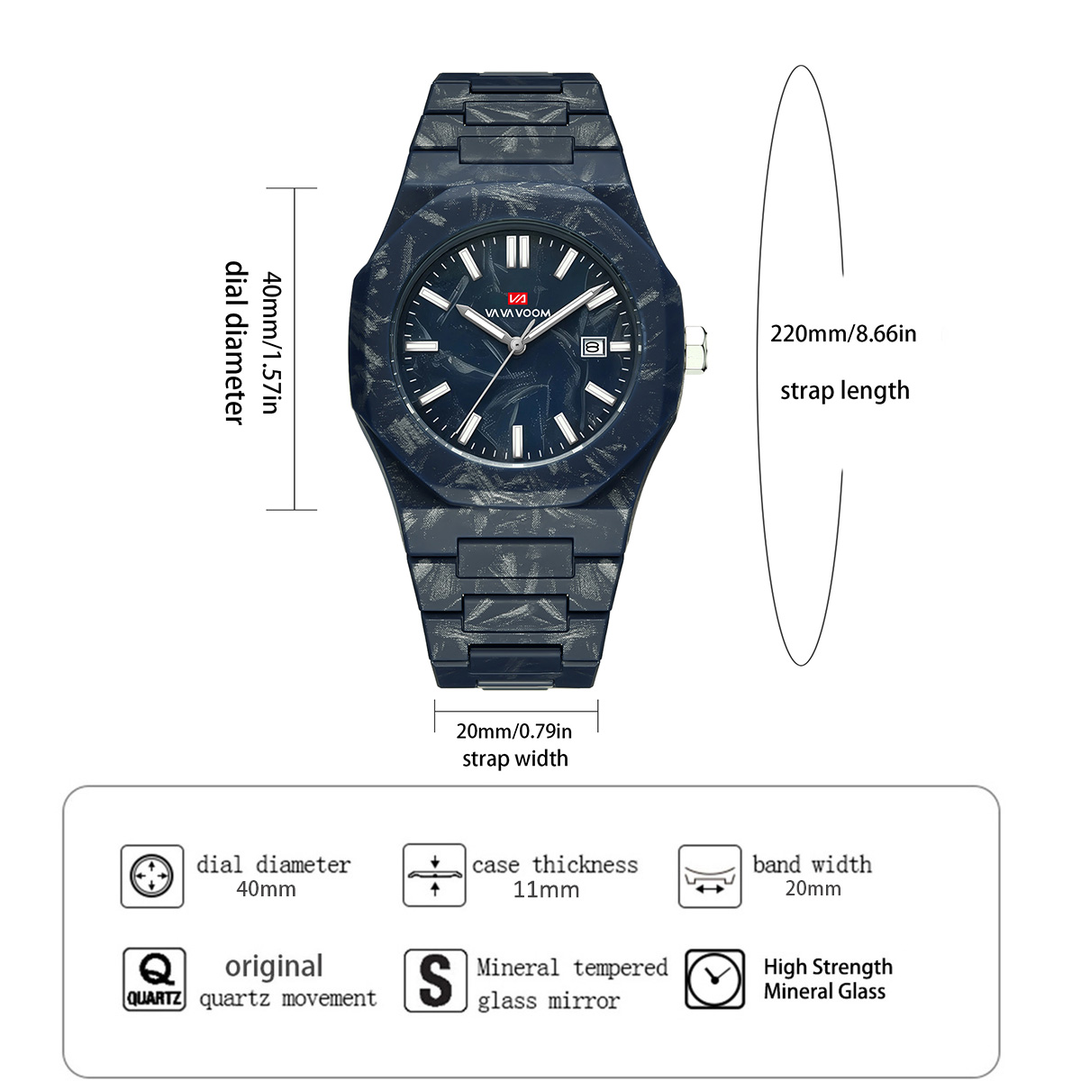 VA VA VOOM Men Watches Quartz  - Smartwatch Military Watches For Men 리뷰 및 가격