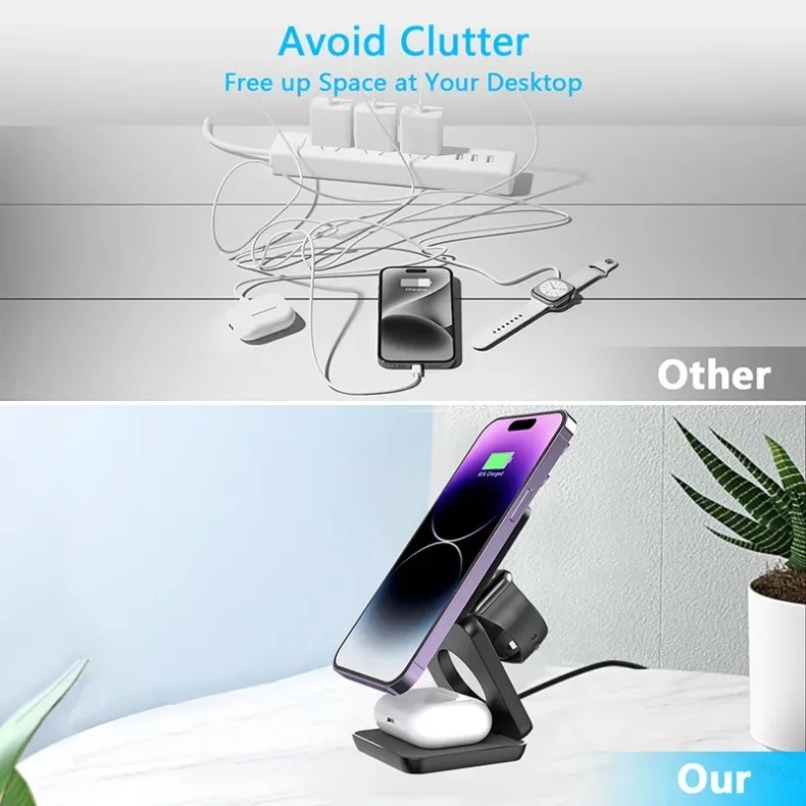 3 in 1 Foldable Magnetic Wirel - Smartwatch Apple Watch 리뷰 및 가격