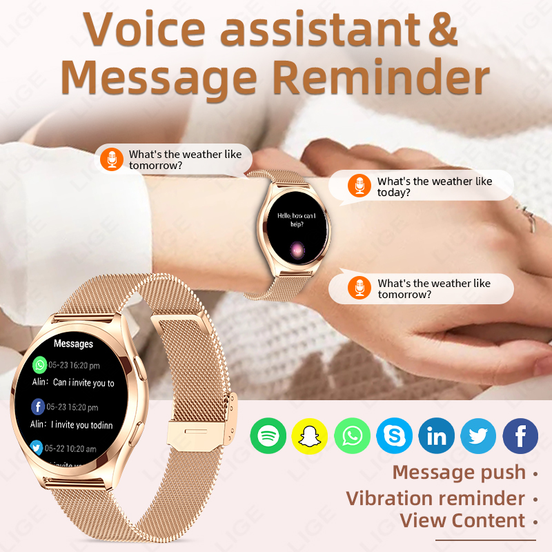 LIGE Luxury Smart Watch For Wo - Smartwatch Watches Gift For Women 리뷰 및 가격