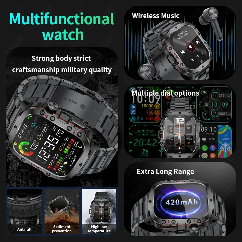 LIGE Outdoor Men's Sports Smar - Smartwatch Watches Gift For Women 리뷰 및 가격