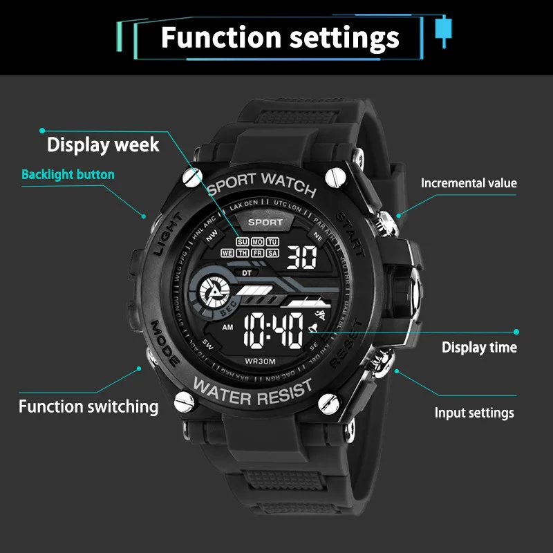 YIKAZE Men's Sports Watch Wate - Tide Watch Surf 리뷰 및 가격