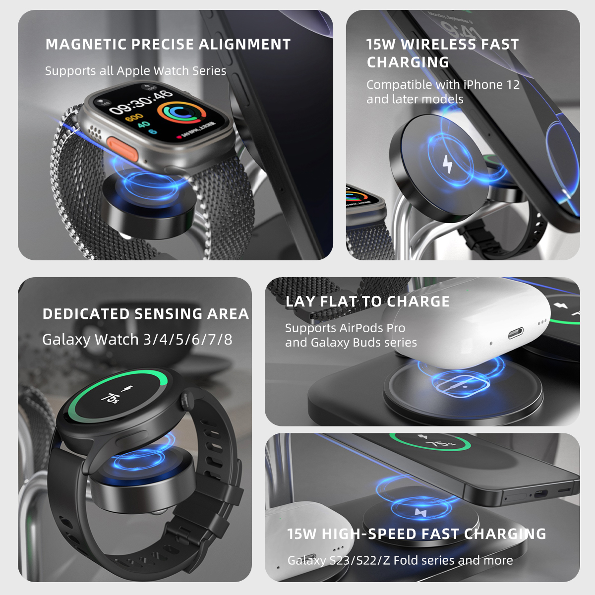 5 IN 1 Magnetic Wireless Charg - Smartwatch Apple Watch 리뷰 및 가격