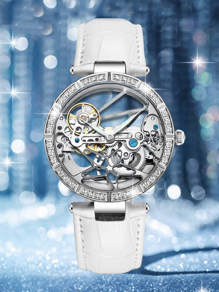 Luxury Skeleton Silver Dial Fa - Skeleton Mechanical Watch 리뷰 및 가격